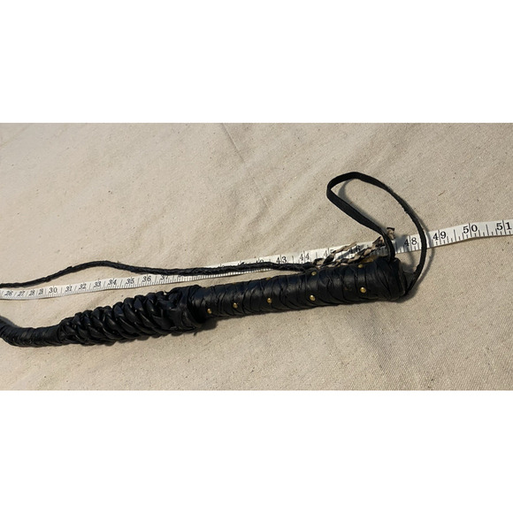 Indiana Jones Bull Whip Genuine Leather Brown 6 Ft Disneyland Souvenir Costume - Picture 5 of 5